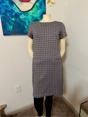 Classic Houndstooth Short-Sleeve Dress by TOMMY Hilfiger